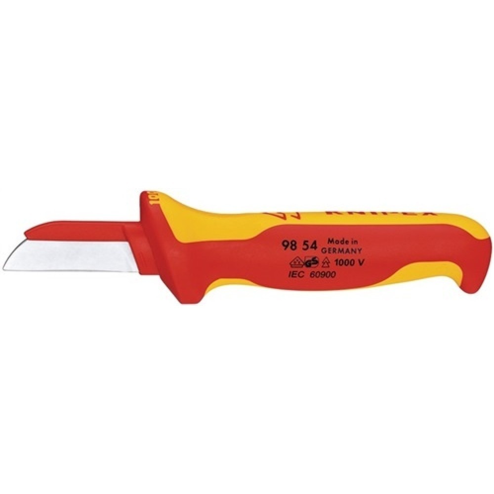 Kabelmesser L.190mm Klingen-L.50mm Klingenrücken m.Ku.-Überzug VDE 2K-Hülle