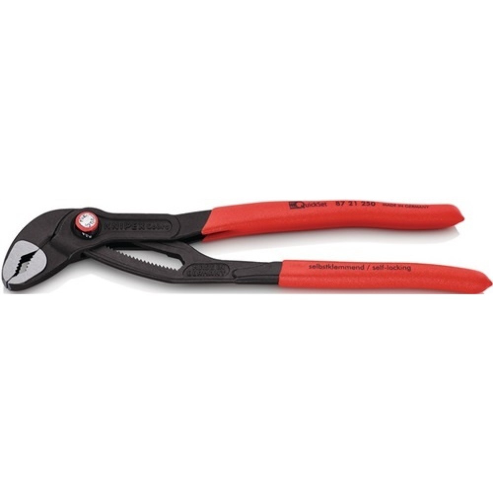 Wasserpumpenzange Cobra L.250mm Spann-W.46mm pol. m.Ku.-Überzug Knipex Quick Set