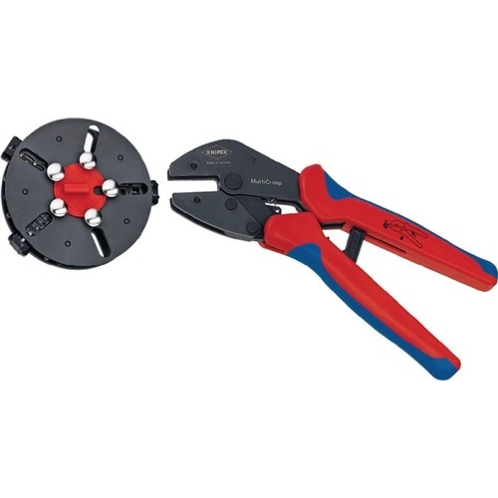 Crimpzange L.250mm m.3Wechseleinsätzen KNIPEX
