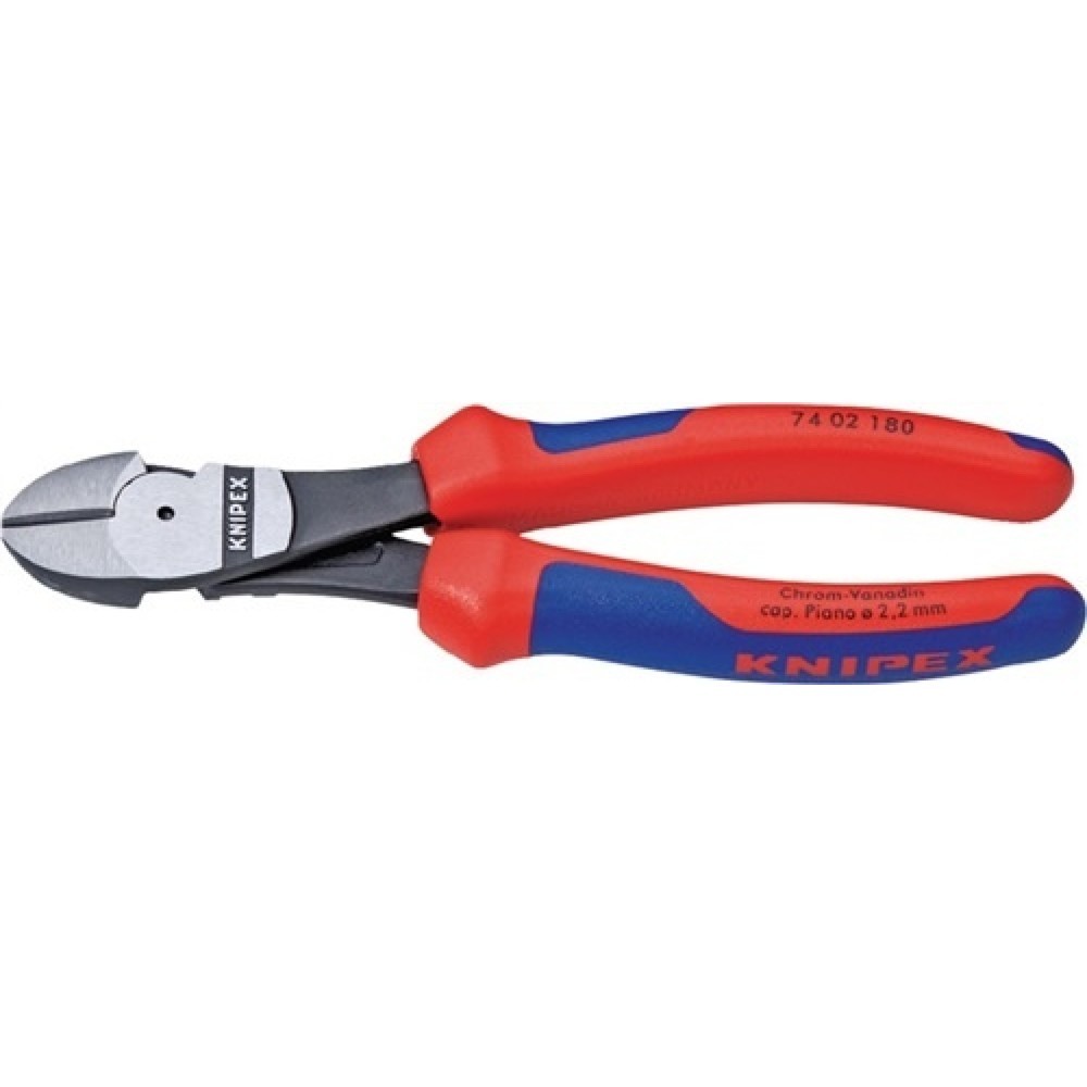 Kraftseitenschneider DIN ISO 5749 L.180mm pol.Form 0 2K-Hülle KNIPEX