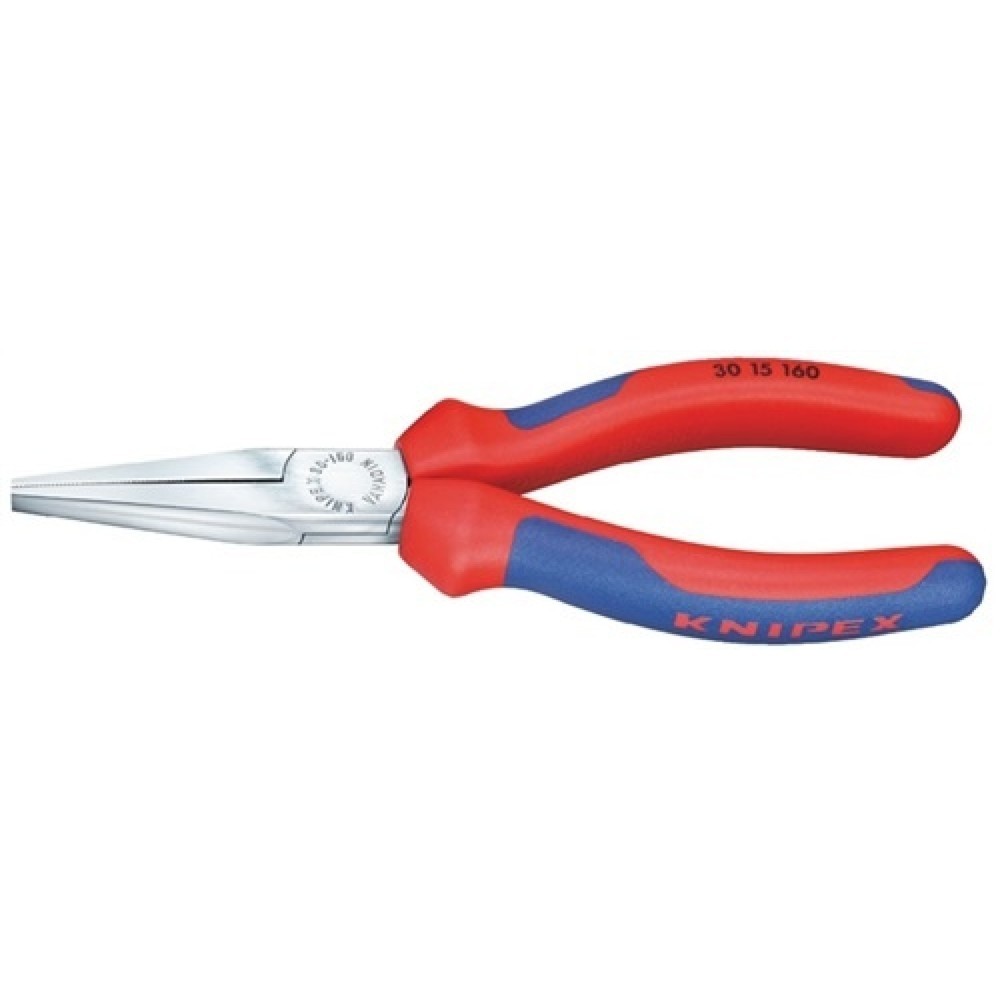 Langbeckzange Gesamt-L.160mm Kopf pol.halbrd.Ku.-Überzug KNIPEX