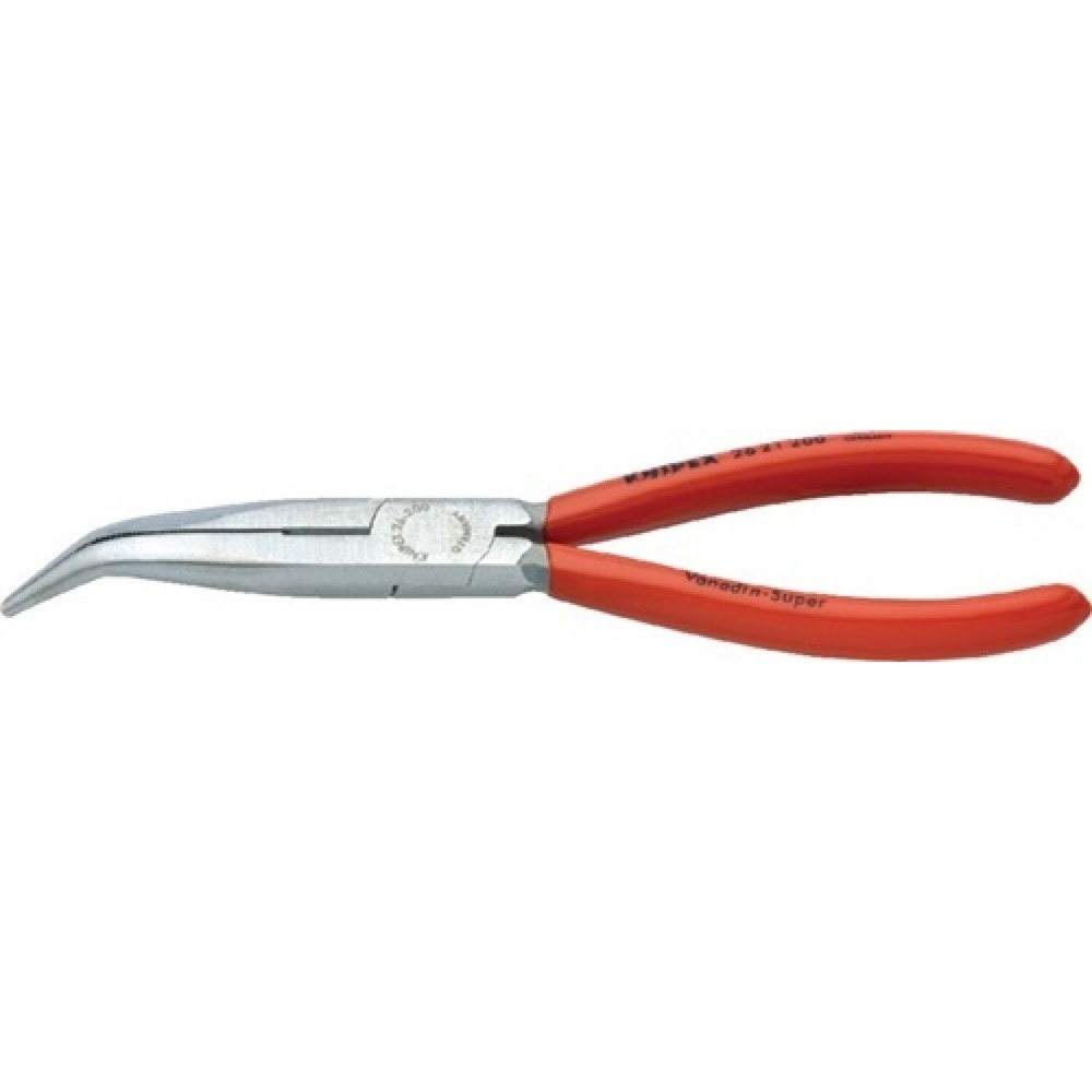 Knipex Flachrundzange L.200mm pol.40Grad gew.Ku.-Überzug