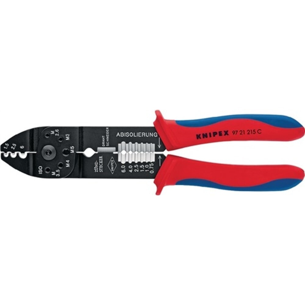 Crimpzange 0,5-6mm2 Stahl brün. f.Steckverbinder KNIPEX m.Ku.-Hüllen