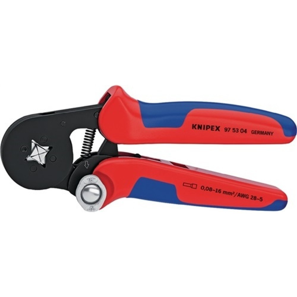 Aderendhülsenzange L.180mm 0,08-10,0+16,0 (AWG 28-5) mm² brün.2K-Hülle KNIPEX