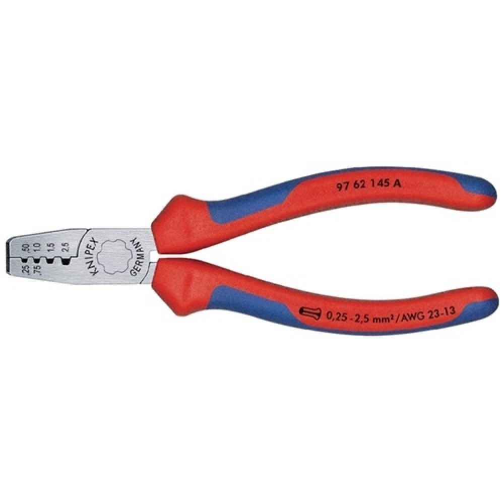 Aderendhülsenzange L.145mm 0,25-2,5 (AWG 23-13) mm² pol.2K-Hülle KNIPEX