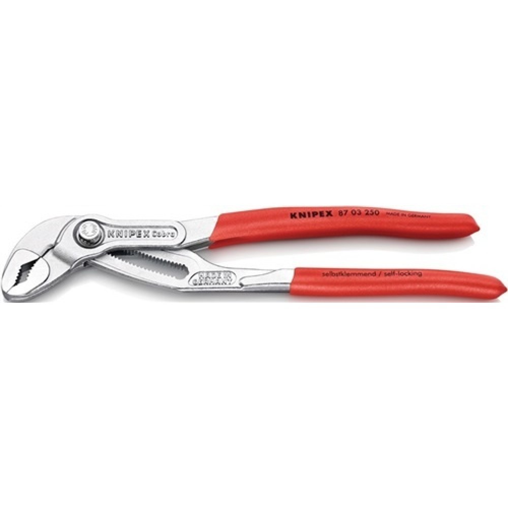 Wasserpumpenzange DIN ISO 8976 L.250mm verchromt Cobra Knipex