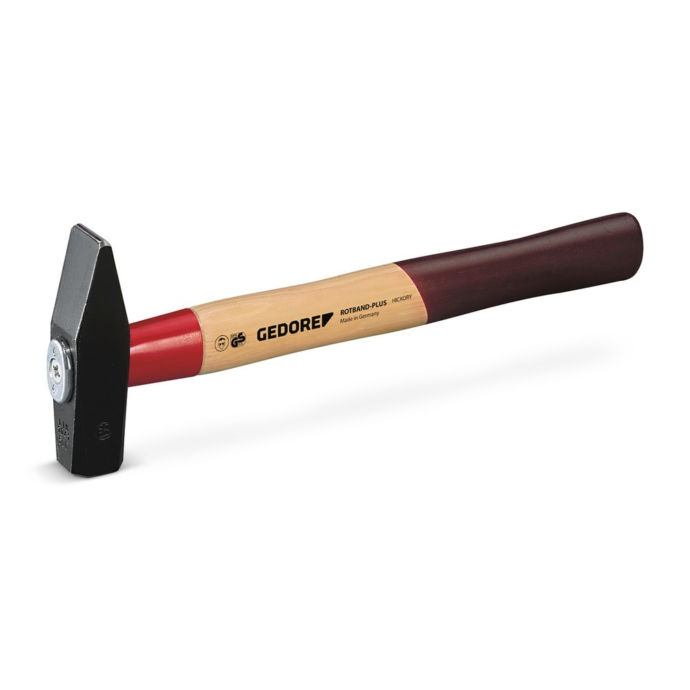 Schlosserhammer Rotband-Plus 1500g Stiel-L.380mm Hickory m.Stahlschutzhülse