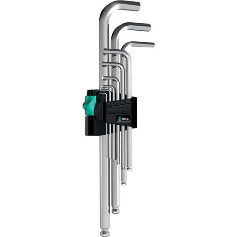 Winkelschraubendreher 7tlg. SW1,5-6mm m.Kugelkopf lang WERA Hex-Plus-Profil