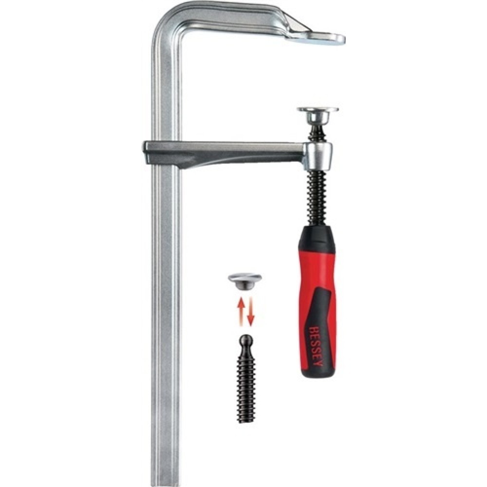 Ganzstahlschraubzwinge GZ-2K Spann-W.800mm A.120mm 2-K-Griff BESSEY