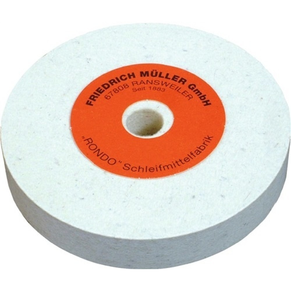 Filzpolierscheibe D.200xB25xBohrung20mm Wollfilz MÜLLER