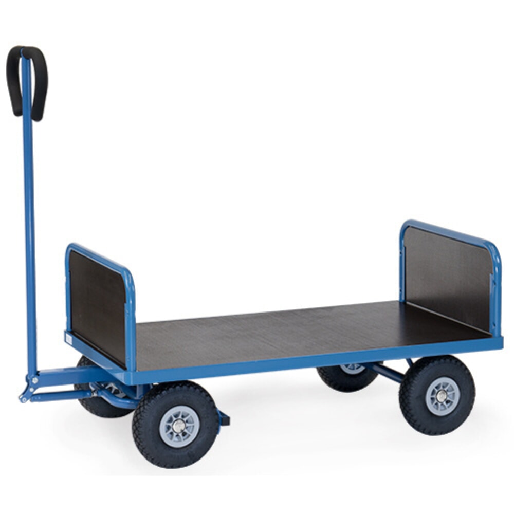 fetra® Handwagen mit Luftbereifung, 2 Wände, HxBxL 1.192 mm x 709 mm x 1.472 mm, Tragkraft 500 kg