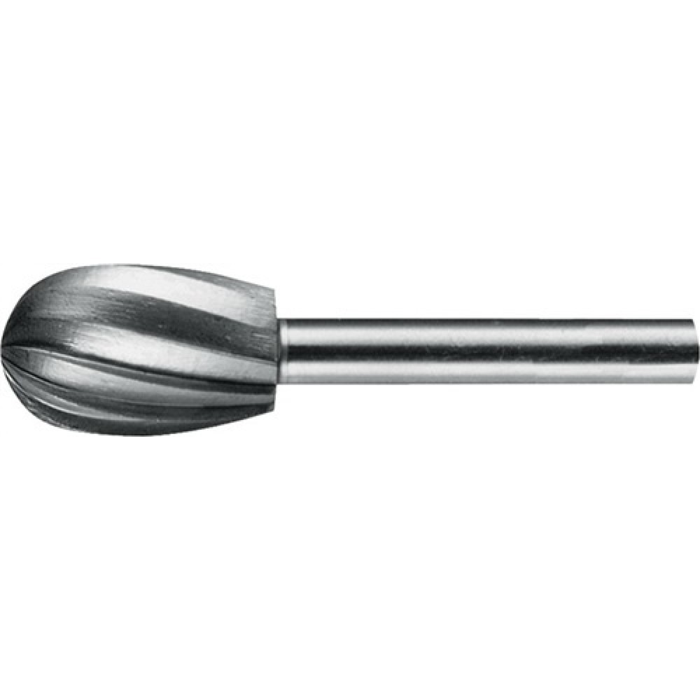Frässtift Form O1625 D.16mm Kopf-L.25mm Schaft-D.6mm HSS Verz.Alu PFERD