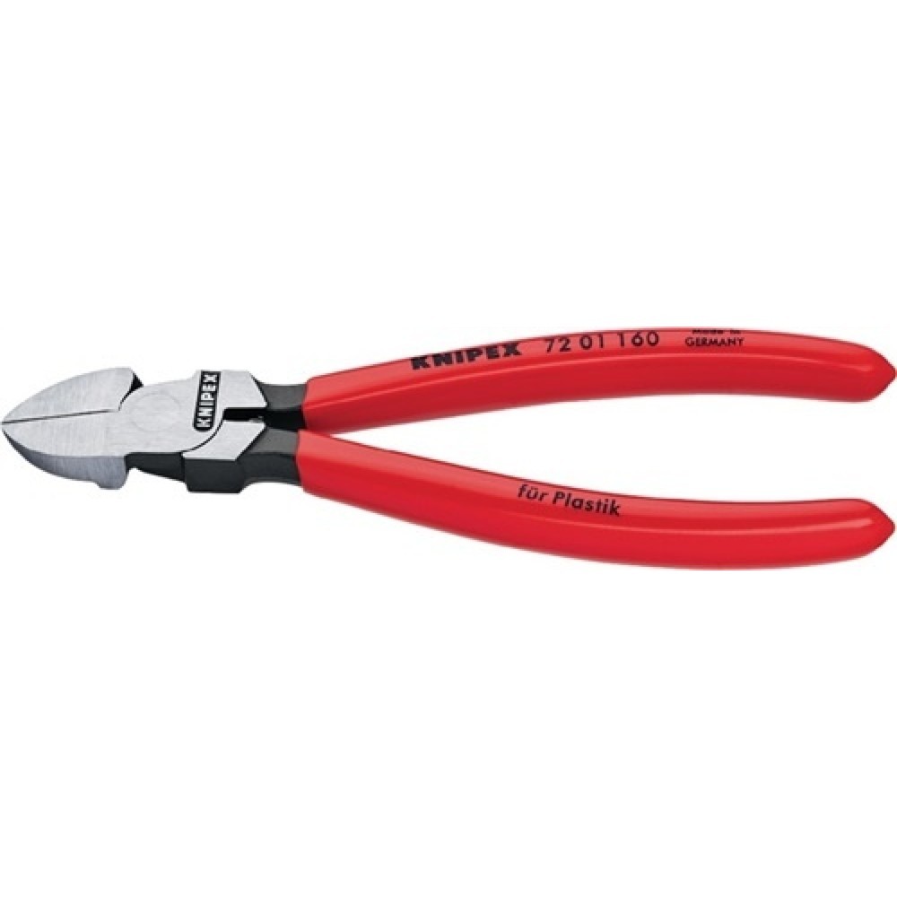 Seitenschneider f.Ku.DIN ISO 5743 L.160mm pol.45Grad gew.Ku.-Überzug KNIPEX