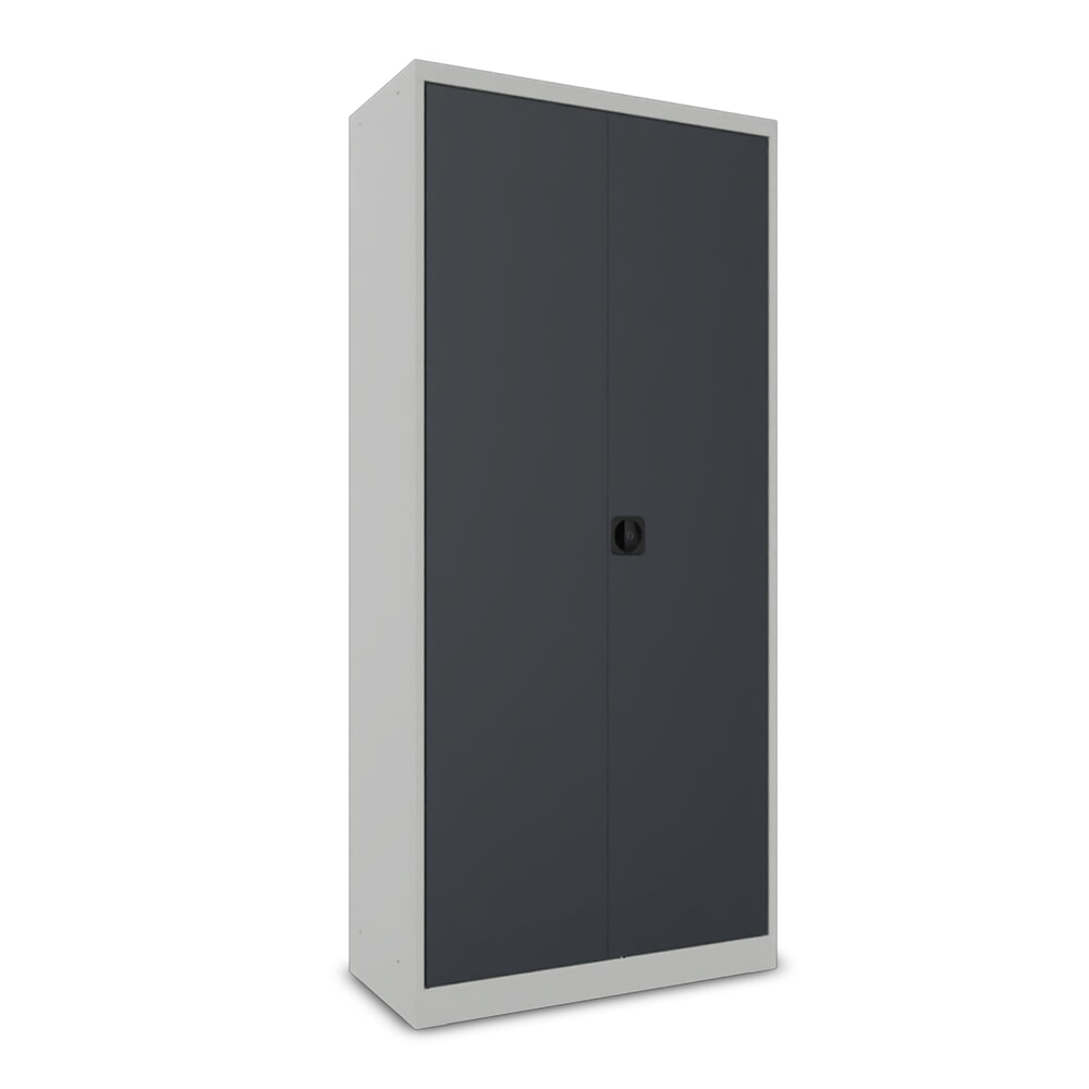 Steinbock® Flügeltürenschrank mit verzinkten Fachböden, HxBxT 1950 x 890 x 415 mm, lichtgrau/anthrazitgrau
