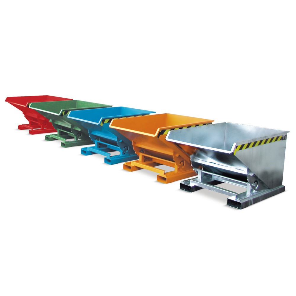 Bauer® Kippbehälter mit Abrollmechanik, verzinkt, TK 1.500 kg, Volumen 1,2 m³