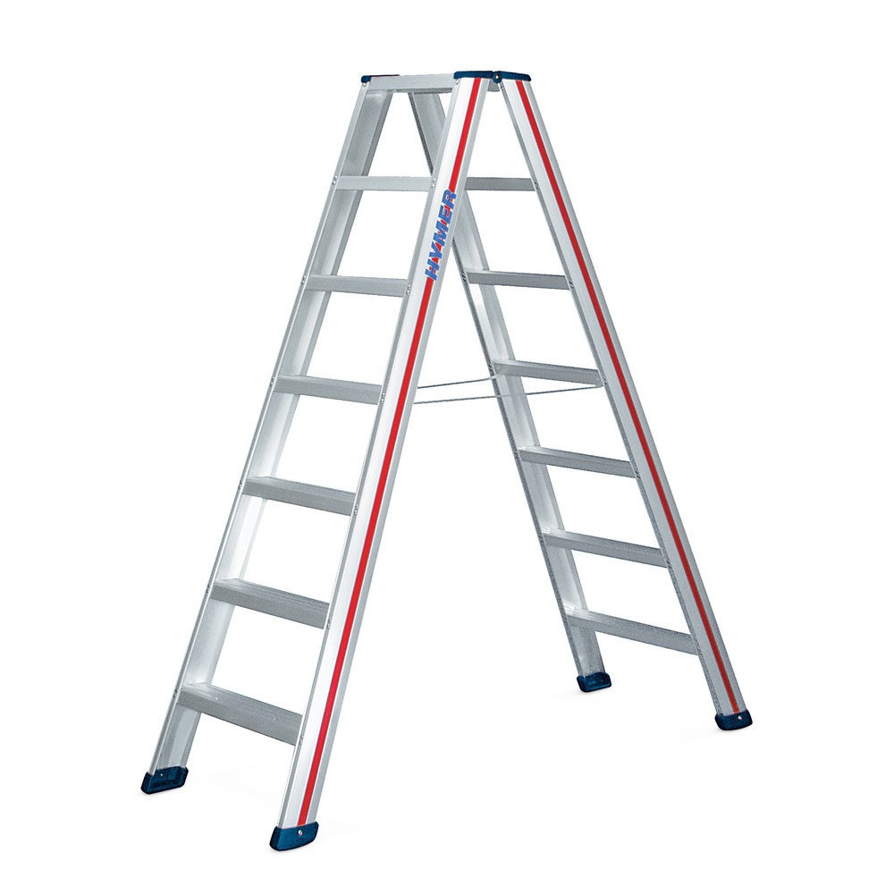 HYMER Industrie-Stufenleiter Premium, 2-seitig, Standhöhe 1,83 m