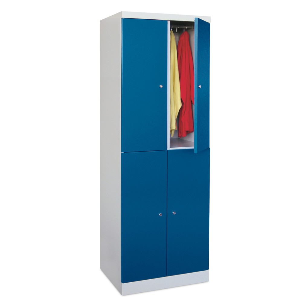 PAVOY Schliessfachschrank mit aufschlagenden Türen, 2 x 5 Fächer, HxBxT 1.800 x 600 x 500 mm, anthrazitgrau, anthrazitgrau