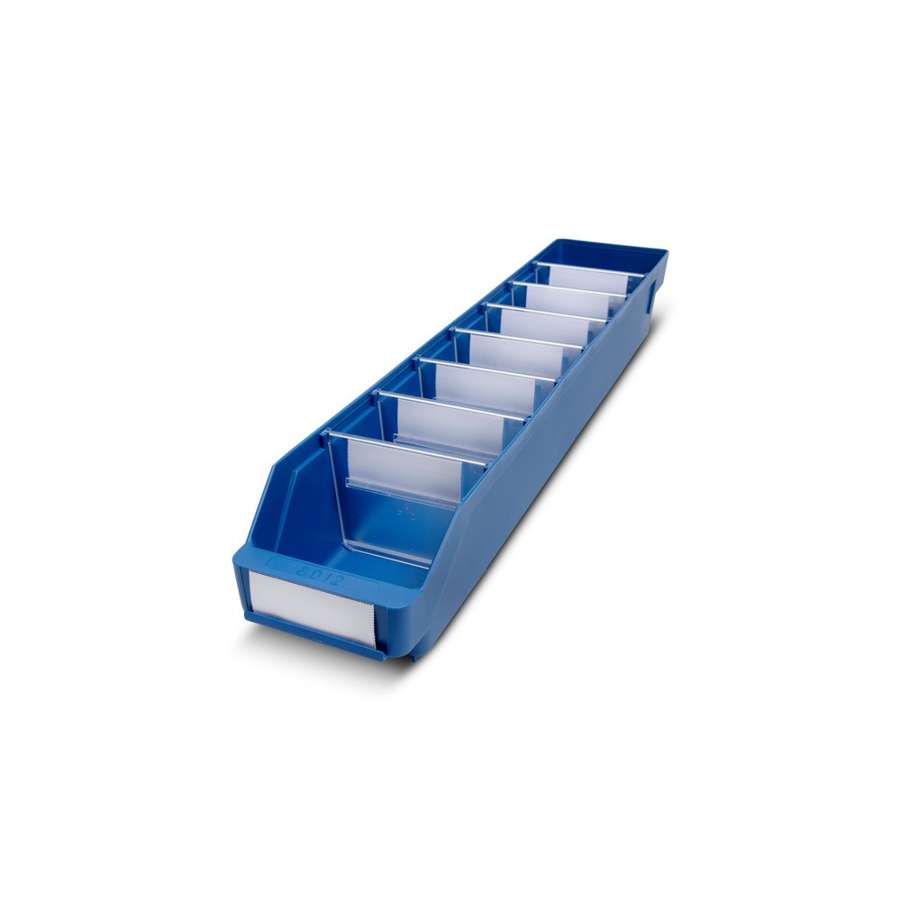 STEMO Regalkästen mit Sichtöffnung, BxT 120 x 600 mm, blau