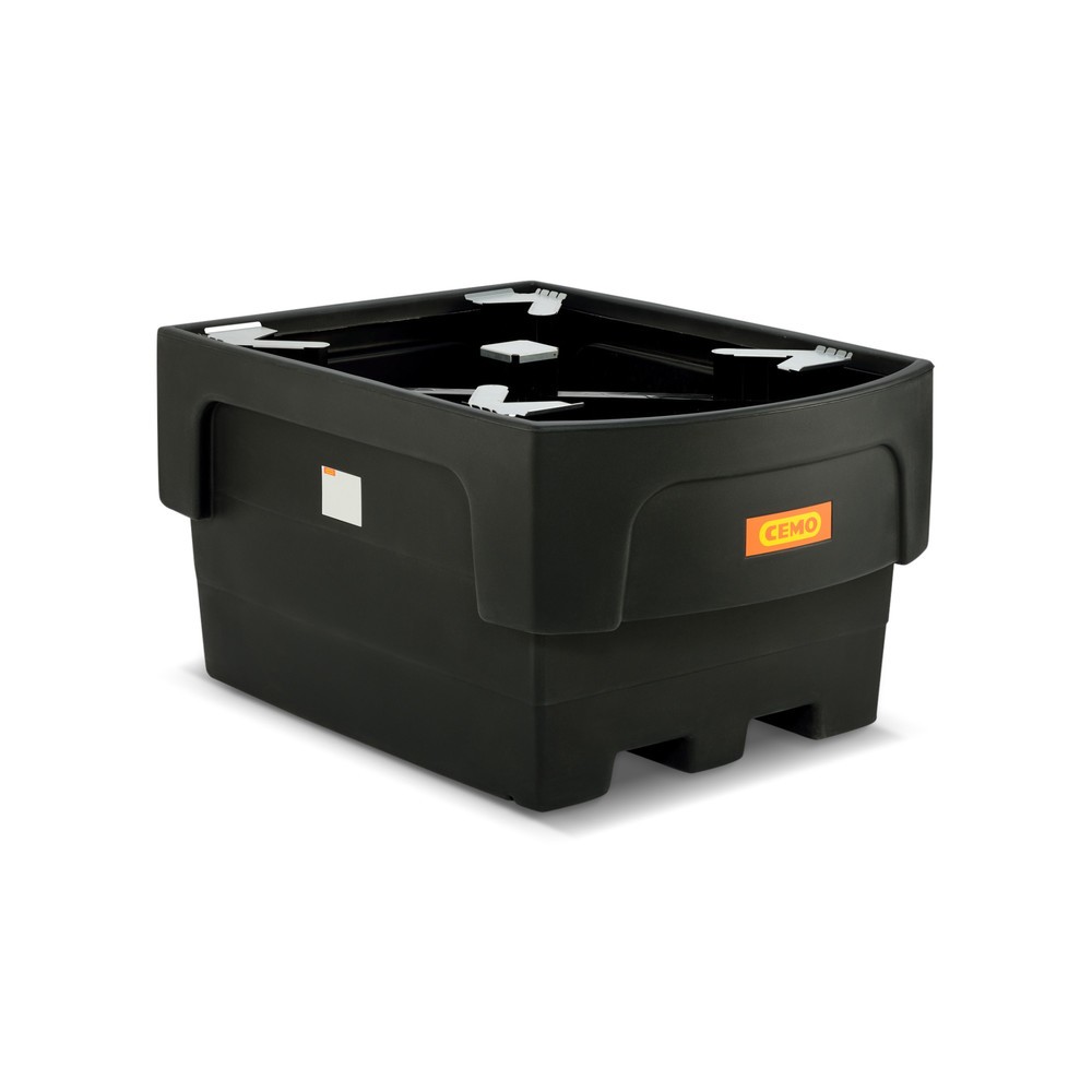 CEMO Auffangwanne aus PE für 1x IBC, mit Abfüllvorsatz