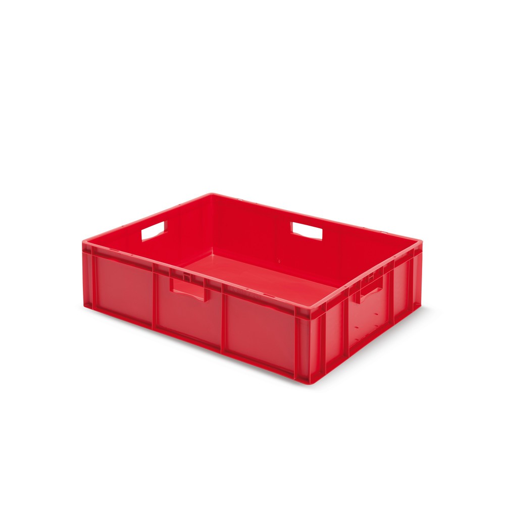 Eurobox, Wände + Boden geschlossen, 82 Liter, rot, Griffe