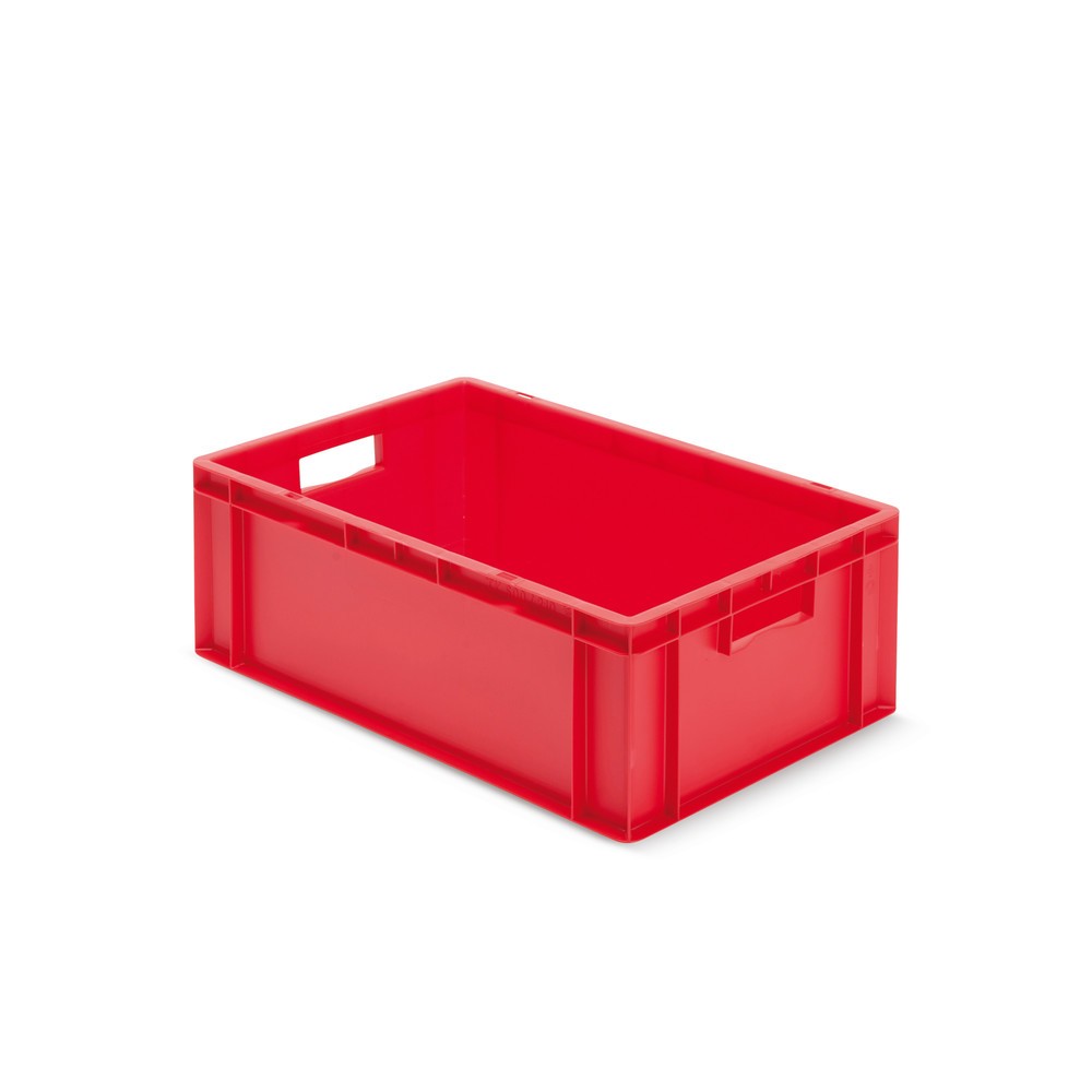Eurobox, Wände + Boden geschlossen, 40 Liter, rot, Griffe