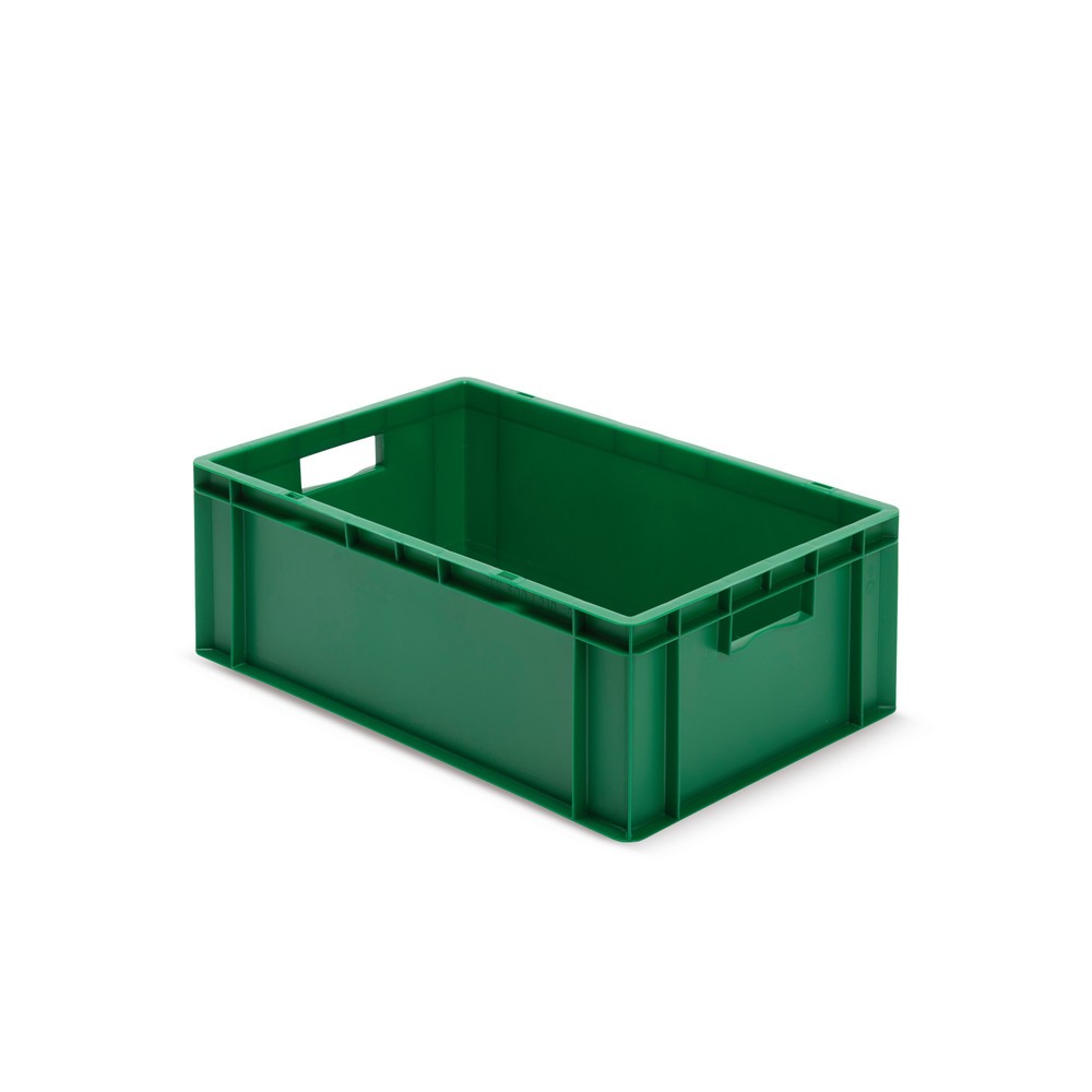 Eurobox, Wände + Boden geschlossen, 40 Liter, grün, Griffe
