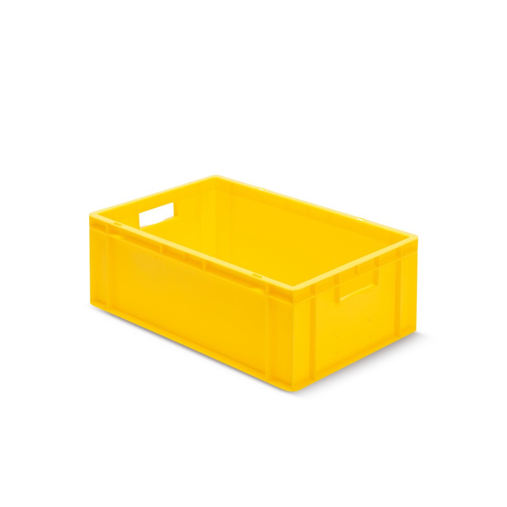 Eurobox, Wände + Boden geschlossen, 40 Liter, gelb, Griffe