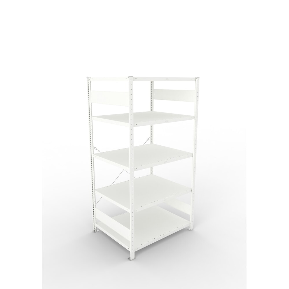 META Fachbodenregal Stecksystem, GF, FL 230 kg, lichtgrau, HxBxT 2.000 x 1.300 x 300 mm