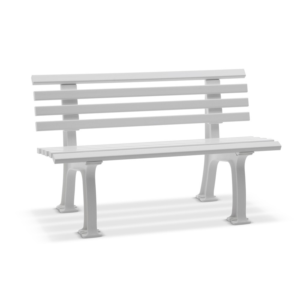 Blome Sitzbank Bern, Länge 1.200 mm, 2-füssig, weiss