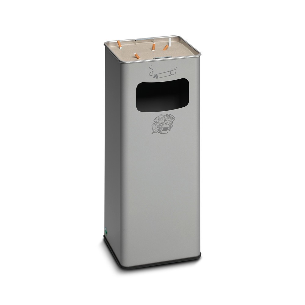 VAR® Ascher-Abfall-Kombination, Standmodell, 31,7 Liter, silber
