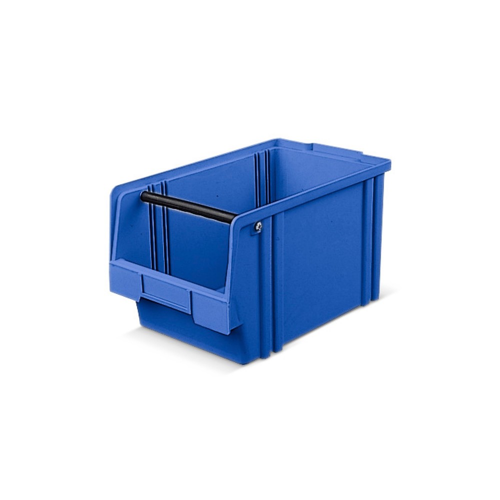 Sichtlagerkästen aus Polystyrol, HxBxT 200 x 200 x 350 mm, blau