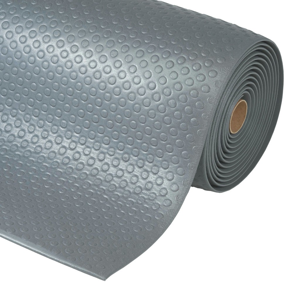 NoTrax Anti-Ermüdungsmatte, PVC/Vinylschaum, genoppt, lfm x 600 mm, grau