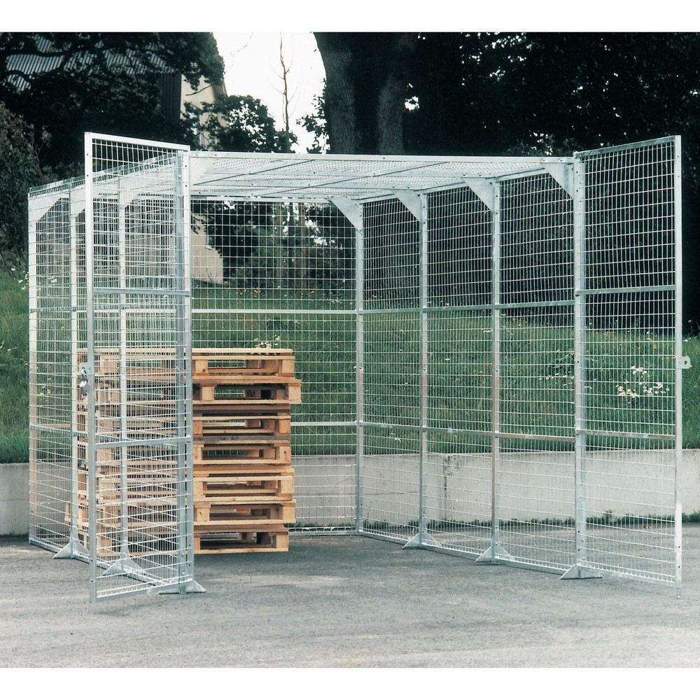 TROAX® Lagerbox, verzinkt, HxBxL 2.200 x 2.200 x 2.400 mm