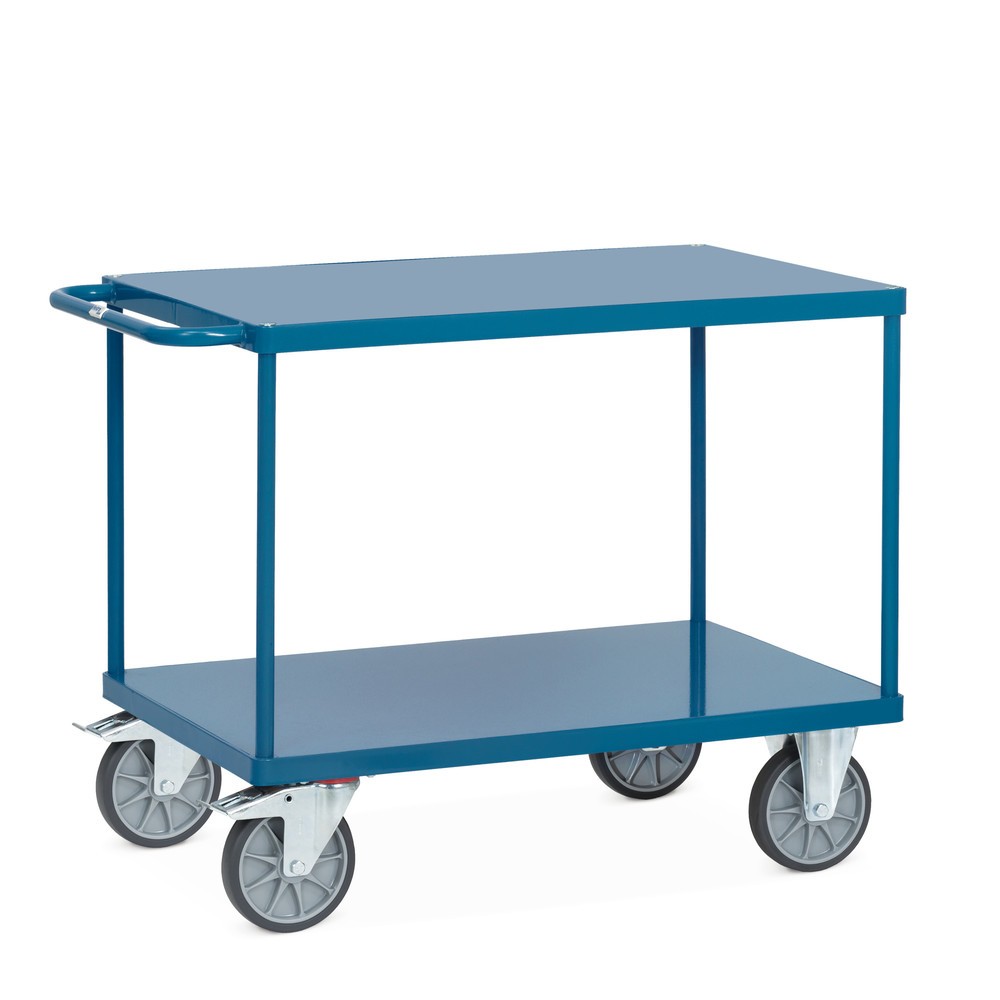 fetra® Tisch- und Montagewagen mit 2 Stahlblechböden à 1.000 x 600 mm
