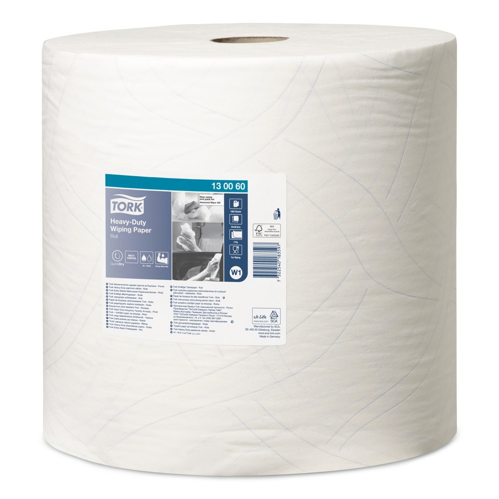 TORK® Wischtücher Extra Stark, HxB 340 x 370 mm, 1 Rolle, weiss