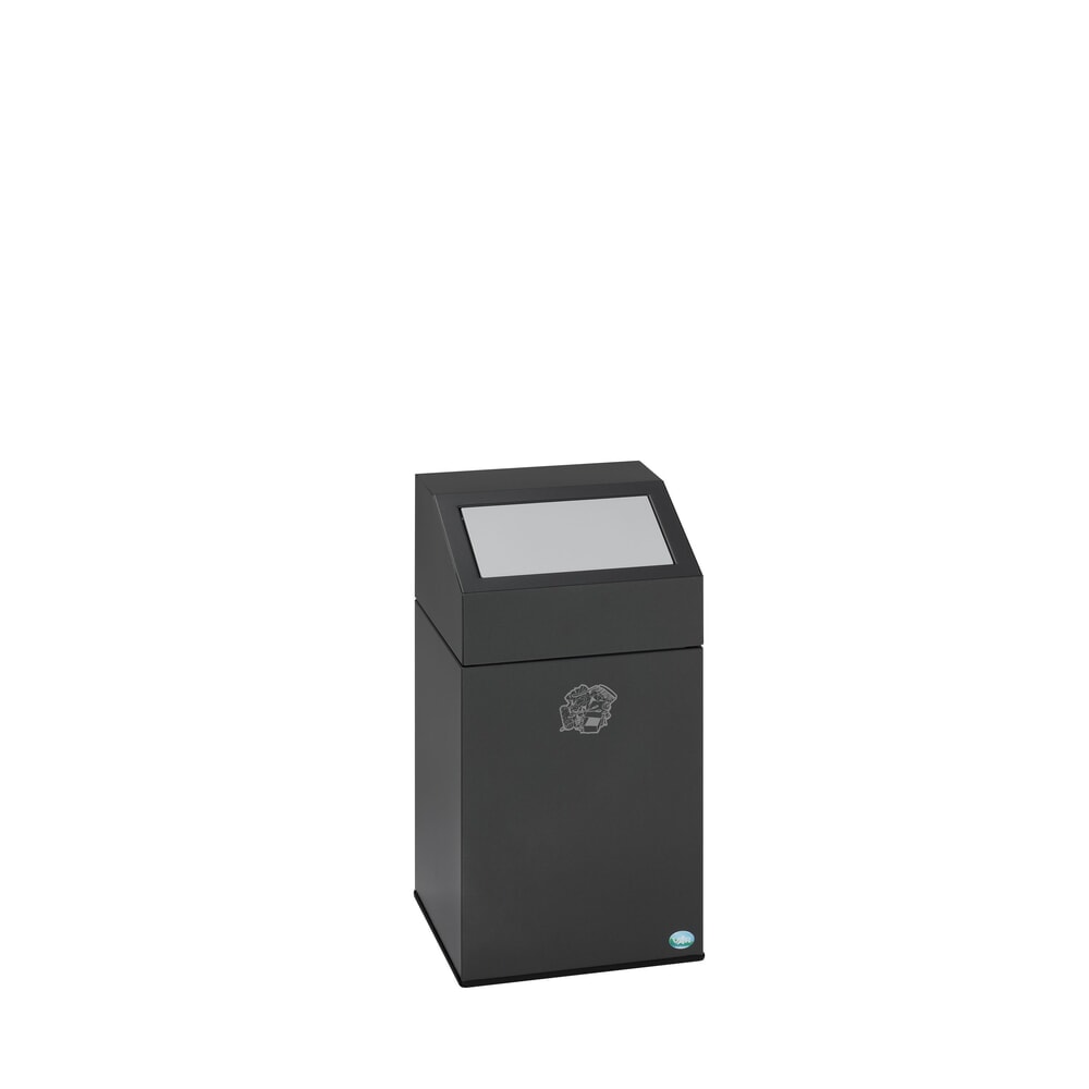 VAR® Wertstoffsammler WSG 40E, für den Innenbereich, selbstlöschend, Inhalt 43 Liter, eisenglimmer, lichtgrau
