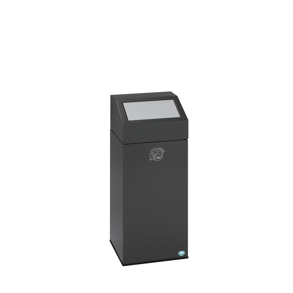 VAR® Wertstoffsammler WSG 55E, für den Innenbereich, selbstlöschend, Inhalt 60 Liter, eisenglimmer, lichtgrau