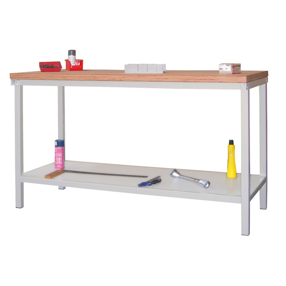 PAVOY Werktisch mit Ablageboden, HxBxT 900 x 1.500 x 700 mm, anthrazitgrau
