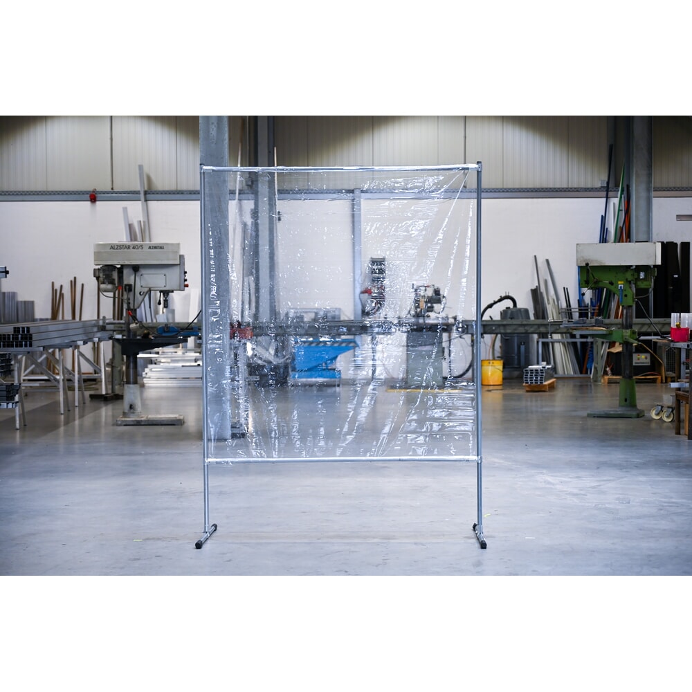 Schutzstellwand, BxH 1.400 x 2.000 mm, transparent