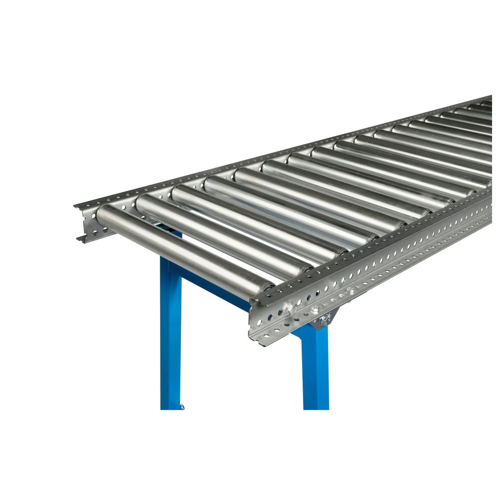BLUME Schwerlast-Rollenbahn, Stahlrohrrollen, LxB 2.000 x 600 mm, Achsabstand 125 mm