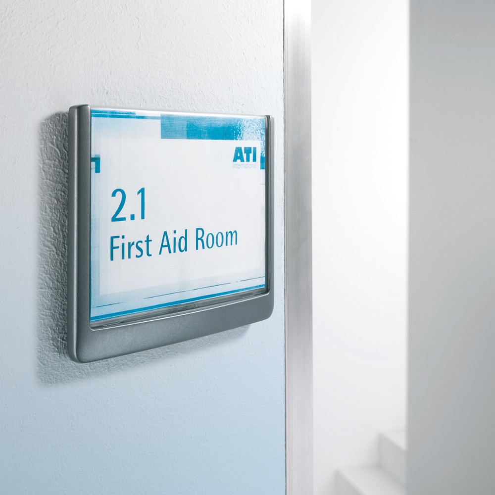DURABLE Türschild Click Sign, HxB 148,5 x 149 mm, graphit