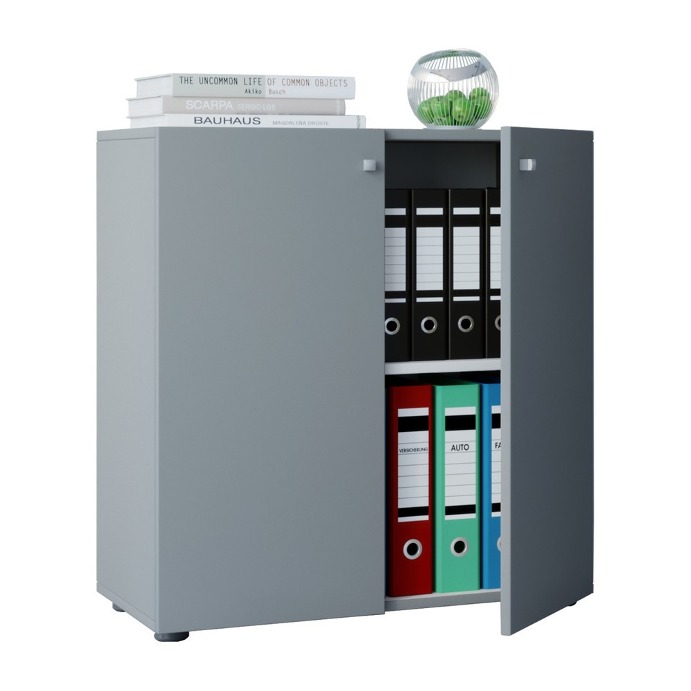 VCM Büro-Aktenschrank Vandol Mini, grau