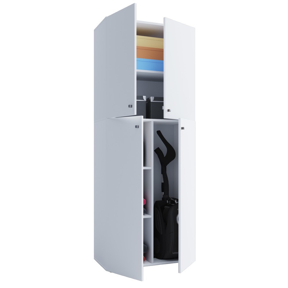 VCM Putzmittelschrank Lona, weiss
