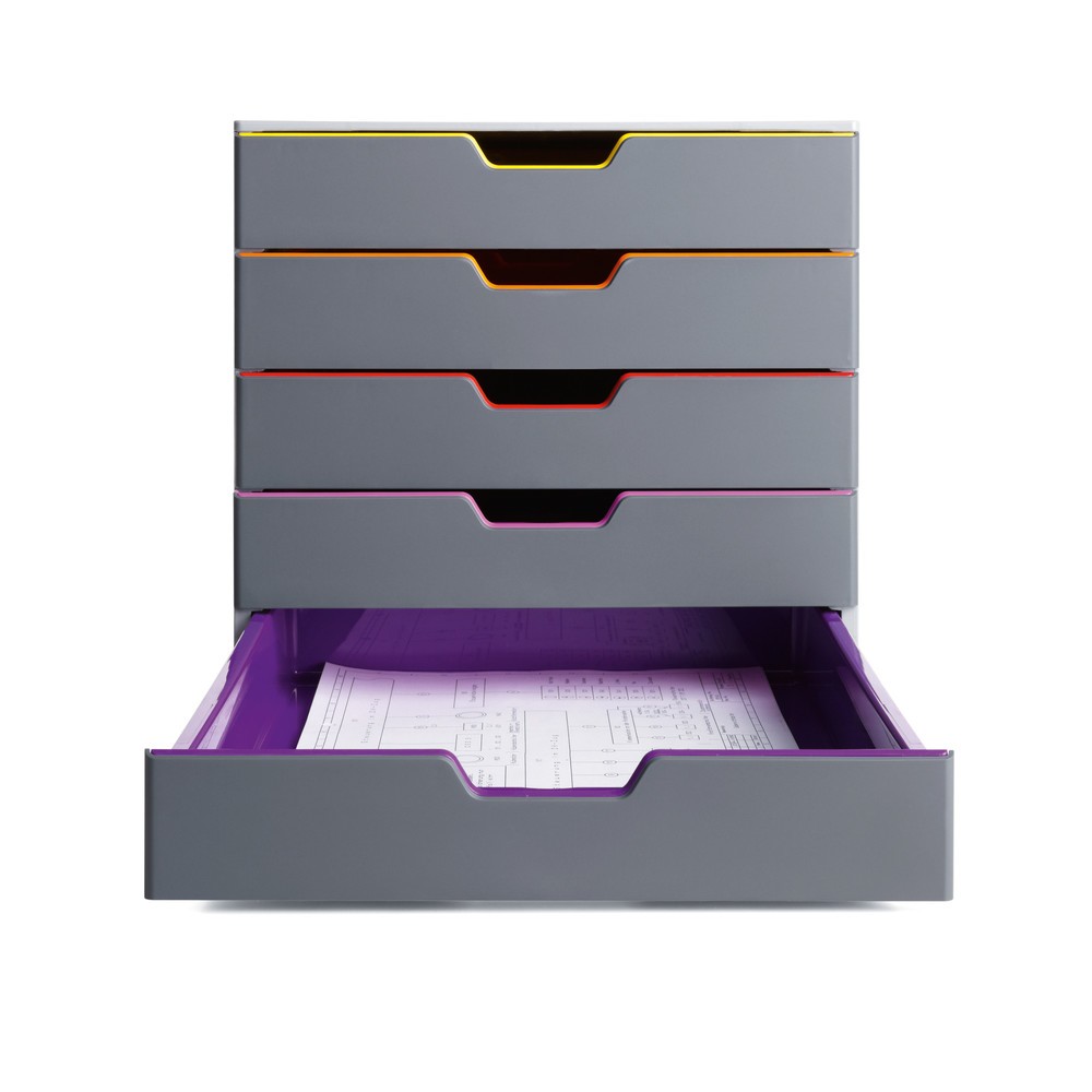 DURABLE Schubladenbox Varicolor, 5 Schubladen