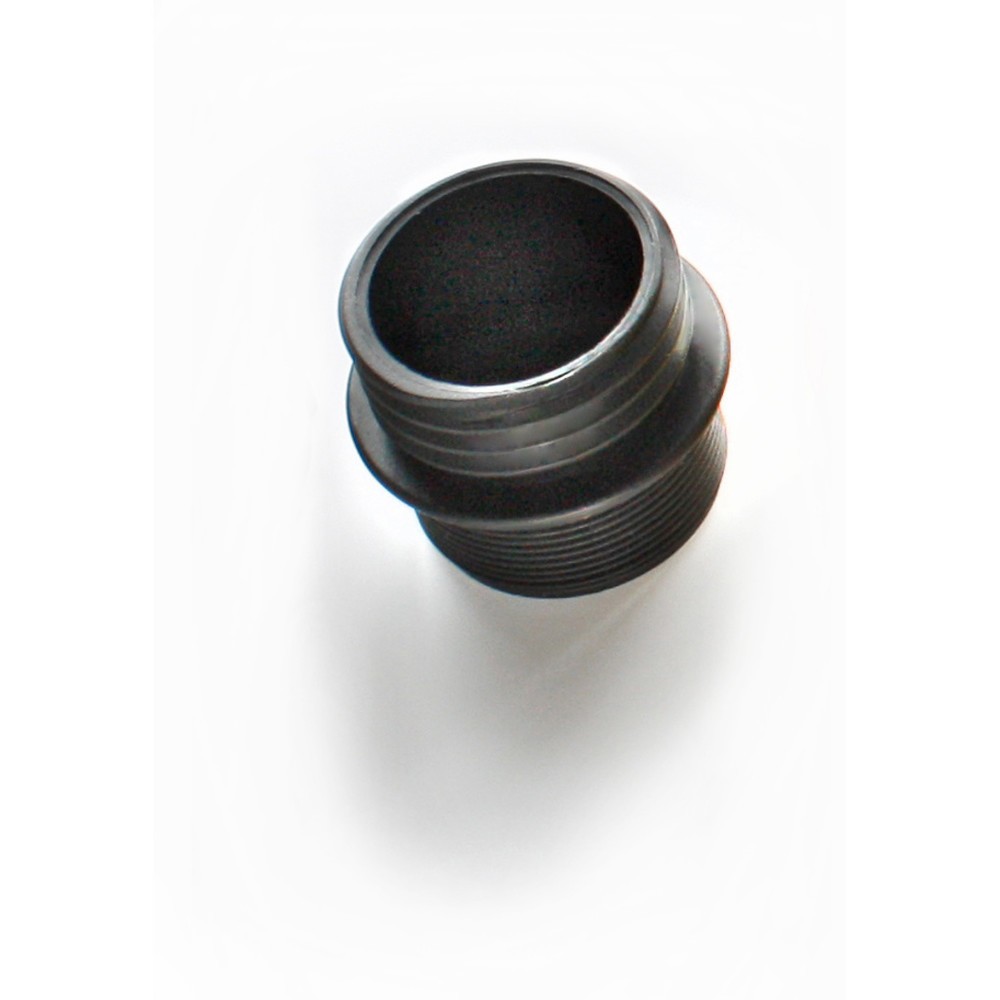 Gewindeadapter aus PE, schwarz, 2" BSP Aussengewinde und DIN 61/31 Aussengewinde