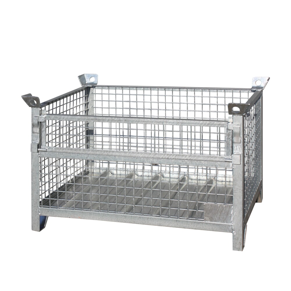 Eichinger® Industrie-Gitterbox-Stapelpalette, 1500 kg, LxBxH 1500x1000x750 mm, feuerverzinkt