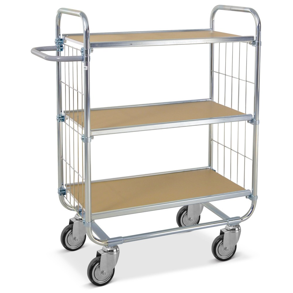 Kongamek ESD-Etagenwagen, flexibel, 3 Etagen à 1.000 x 425 mm