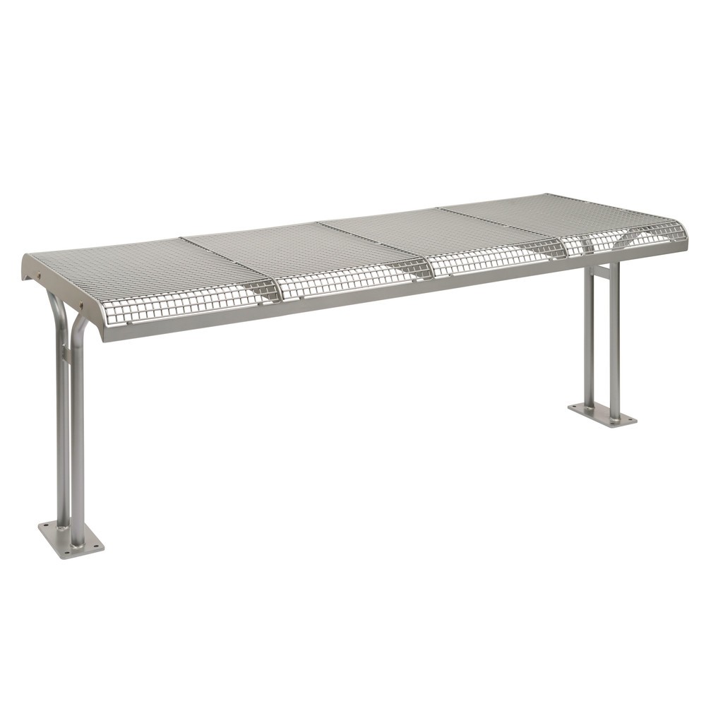 Drahtgitter-Tisch Ergolax, HxBxT 780 x 1.958 x 780 mm, mit Flanschbefestigung, rubinrot