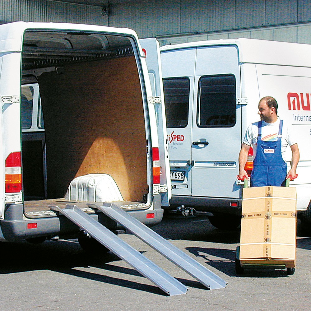 Altec Verladeschienen ABS, mit Schutzrand, für leichtere Ladegüter, Tragkraft/Paar 350 kg, LxB 3.000 x 150 mm