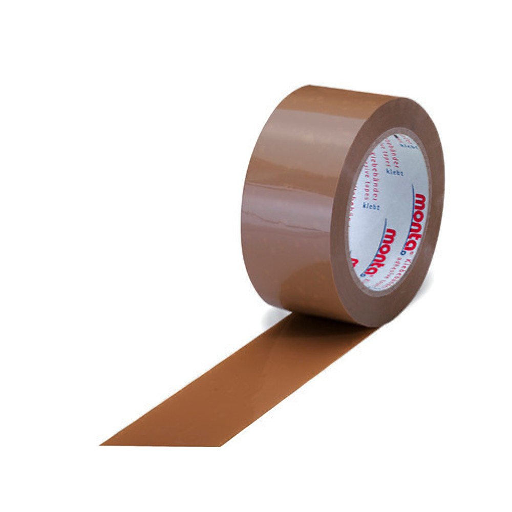 Klebeband monta, PVC, 65 µ, BxL 50 mm x 66 lfm, braun, 36 Stk/VE